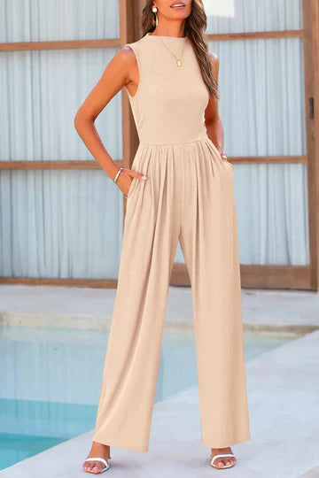 Alma - Jumpsuit met ronde halslij