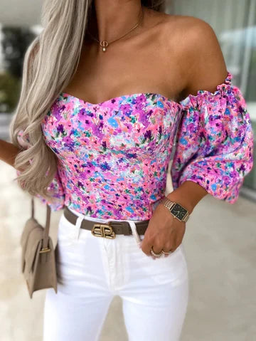 Callie - Gebloemde blouses off-the-shoulder