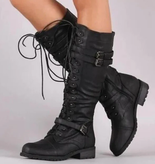 Lulu - Retro veterboots met gesp