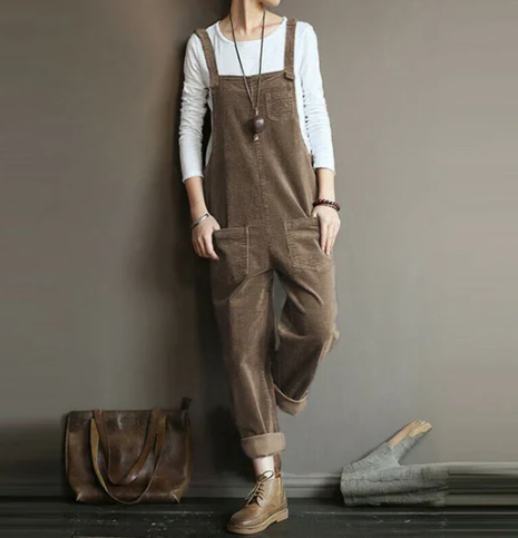 Eliza -Casual jumpsuit van ribfluweel