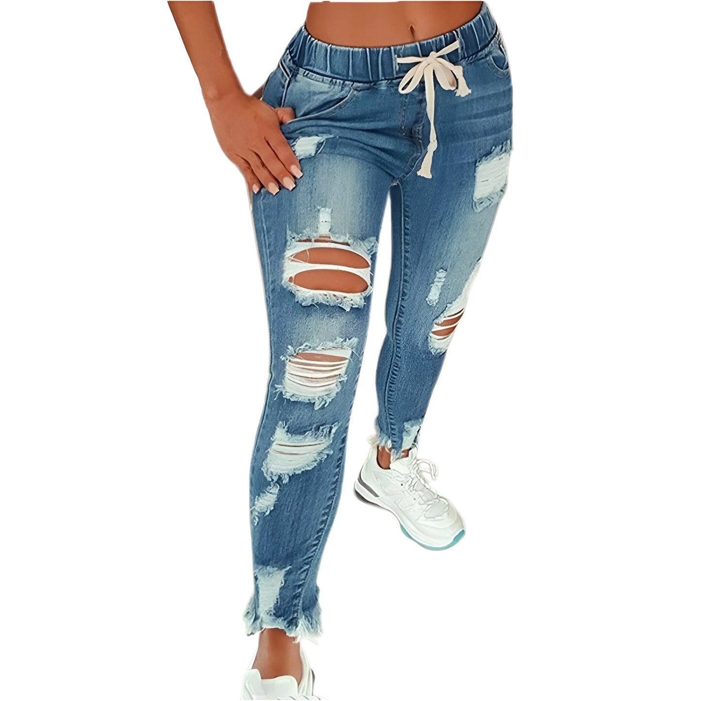 Isolde | Vintage distressed jeans met hoge taille