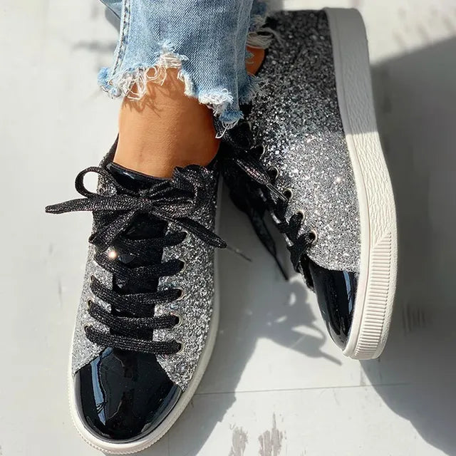 Aria - luxe casual glitter damesschoen