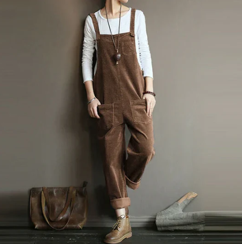 Eliza -Casual jumpsuit van ribfluweel