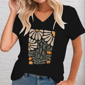 Annabelle -  Vintage bloemenillustratie shirt