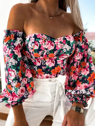 Callie - Gebloemde blouses off-the-shoulder