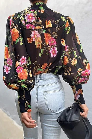 Danica - Elegante top met bloemenprint