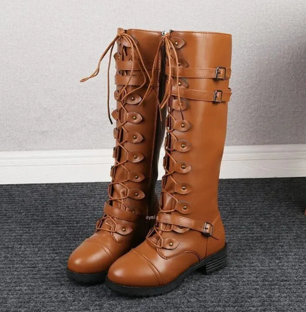 Lulu - Retro veterboots met gesp