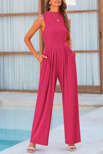 Alma - Jumpsuit met ronde halslij