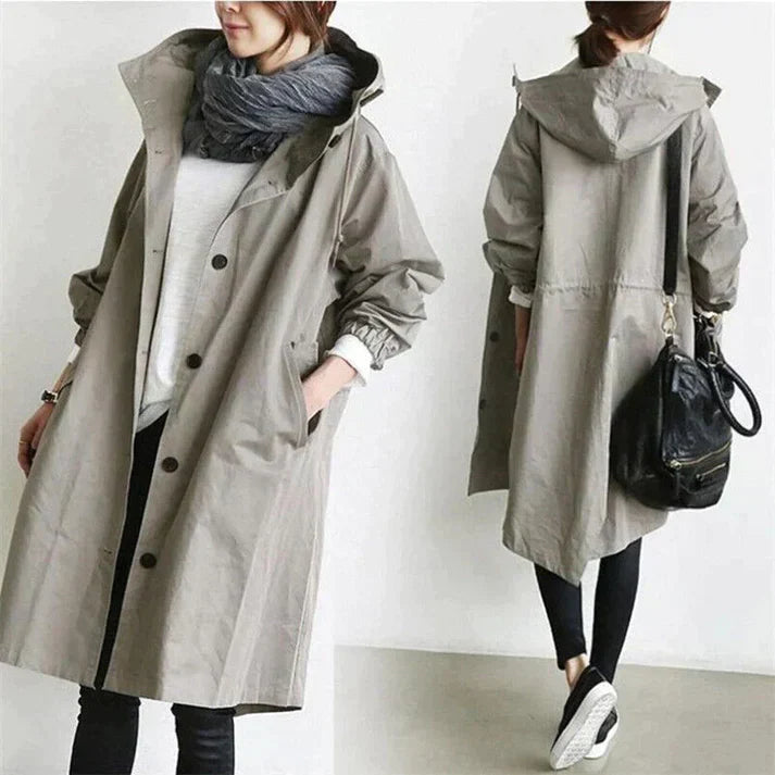 Antonia - Trenchcoat met capuchon