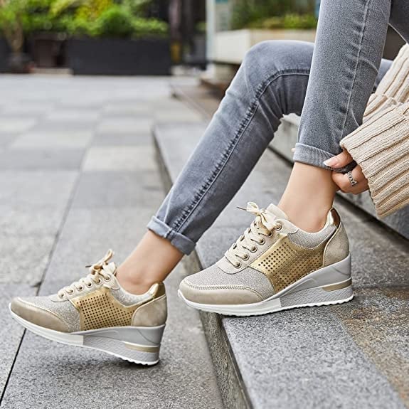 Amelia - Orthopedische sneakers met hoge hak en sleehak