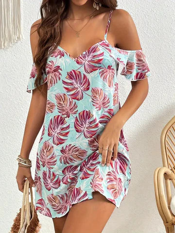 Cora - Off-the-shoulder jurk met bloemenpatroon