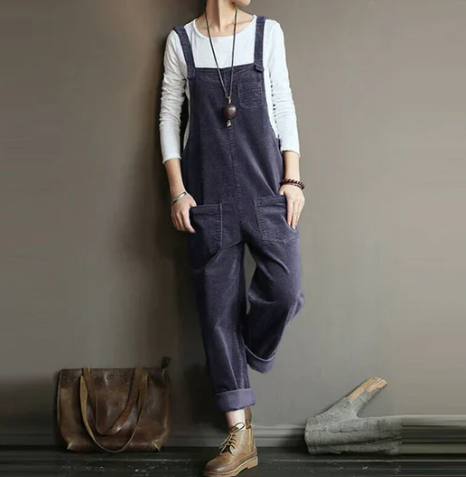 Eliza -Casual jumpsuit van ribfluweel