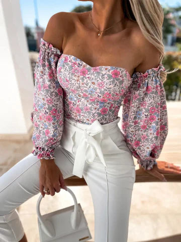 Callie - Gebloemde blouses off-the-shoulder