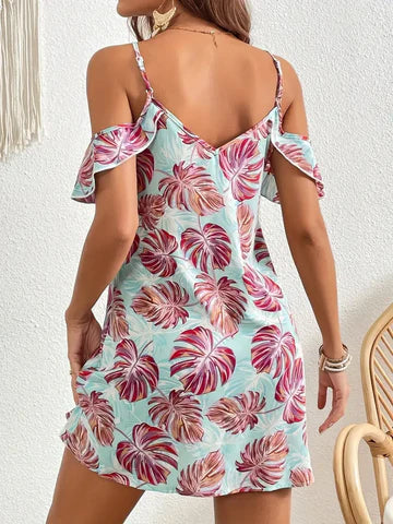 Cora - Off-the-shoulder jurk met bloemenpatroon