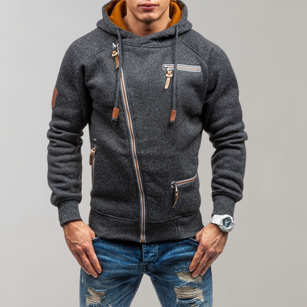 Casual hoodie met ritssluiting