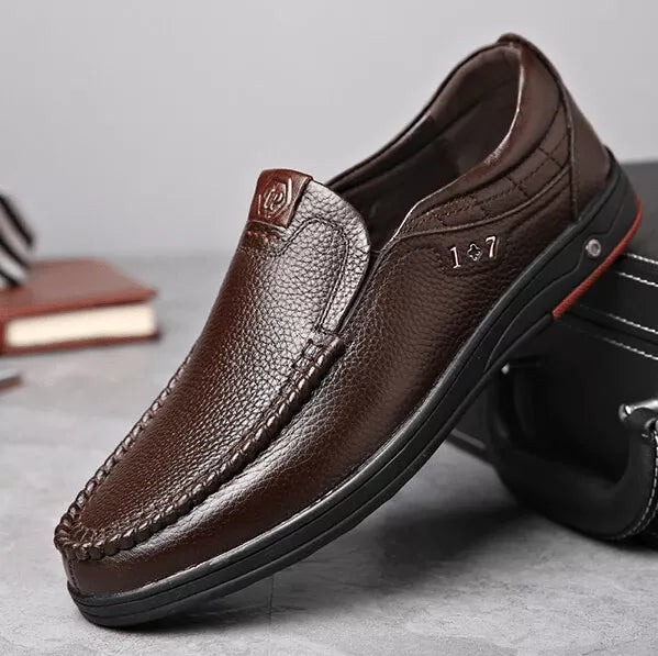 Lukas schoenen | heren leren casual loafers