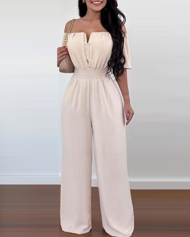 Off-shoulder jumpsuit