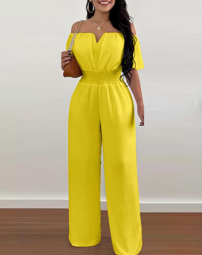 Off-shoulder jumpsuit