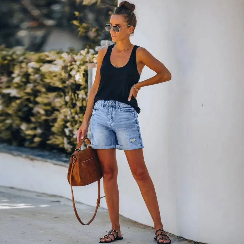 Margot - Denim shorts