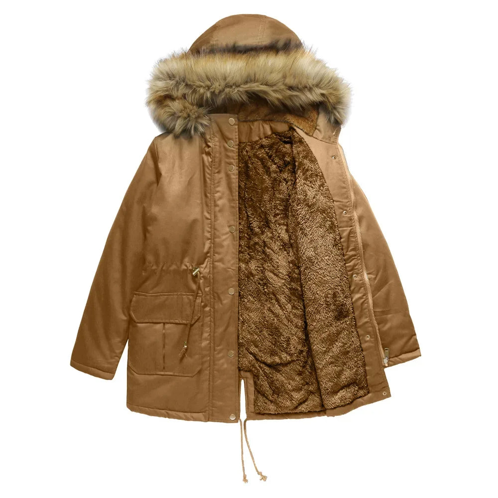 Eva - Lange Parka met Bont