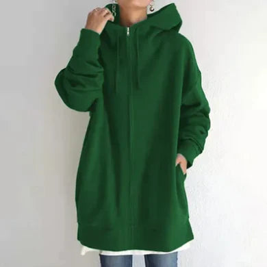 Allie - Winterhoodie met rits voor dames