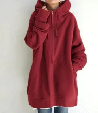 Allie - Winterhoodie met rits voor dames