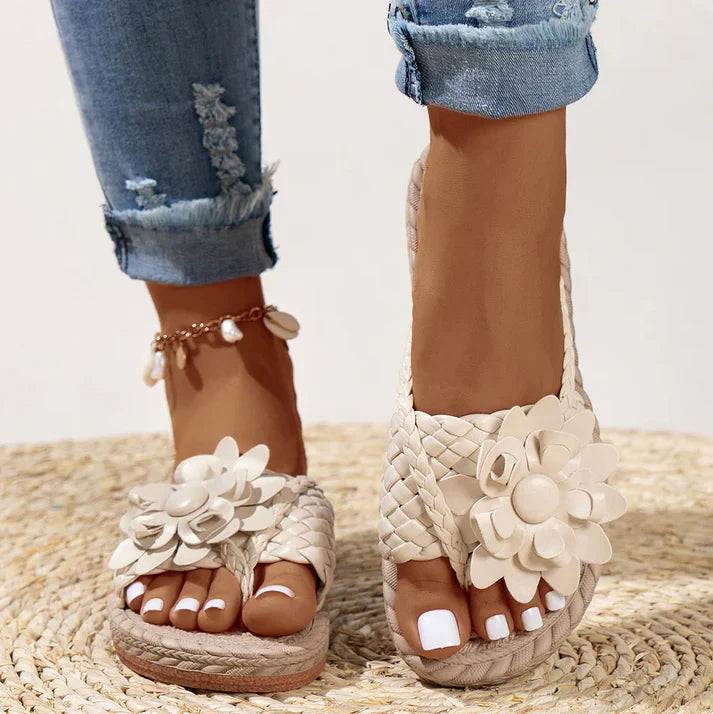 Audrey - Trendy boho geweven mocassins