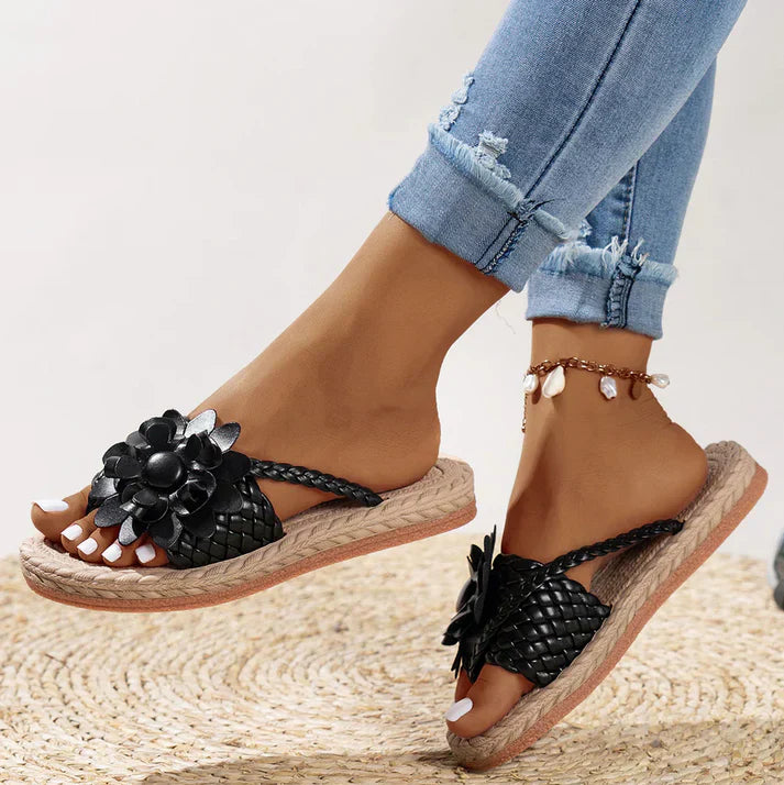 Audrey - Trendy boho geweven mocassins