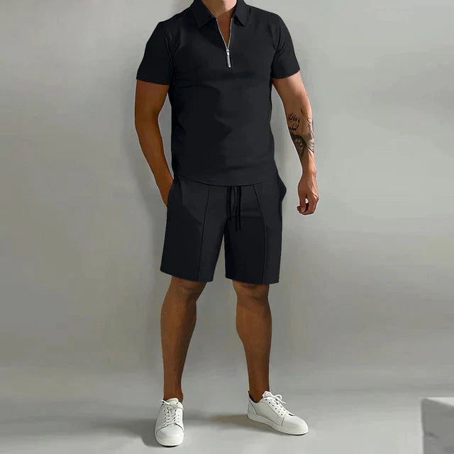 Lorenzo Tweedelige set | Luxe polo en short zomerset voor heren