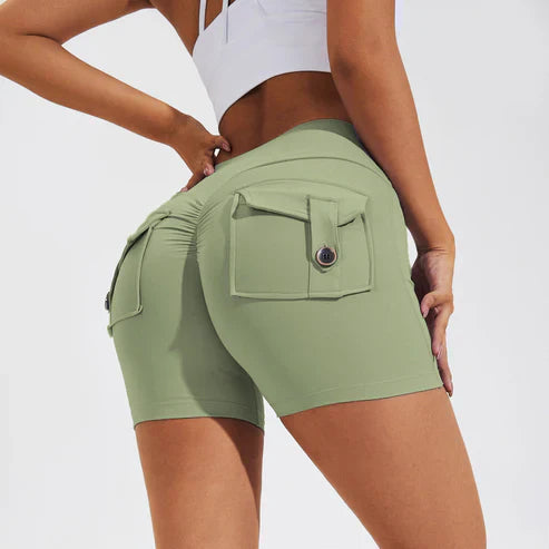 Louisa - Shorts met hoge taille en heuplifteffect