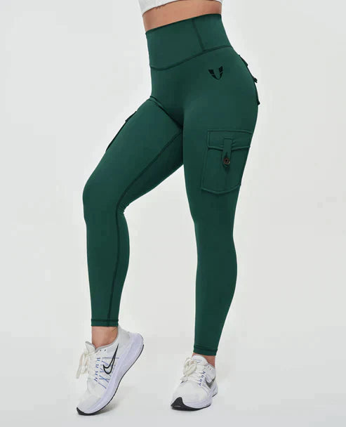 Jeana -Cargo-legging met hoge taille