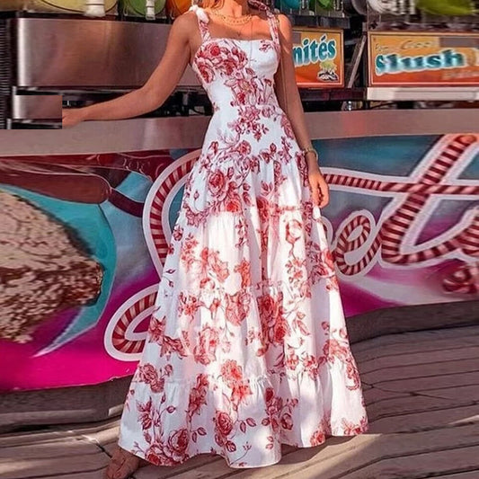 Claudia - Maxi-jurk met bloemenprint