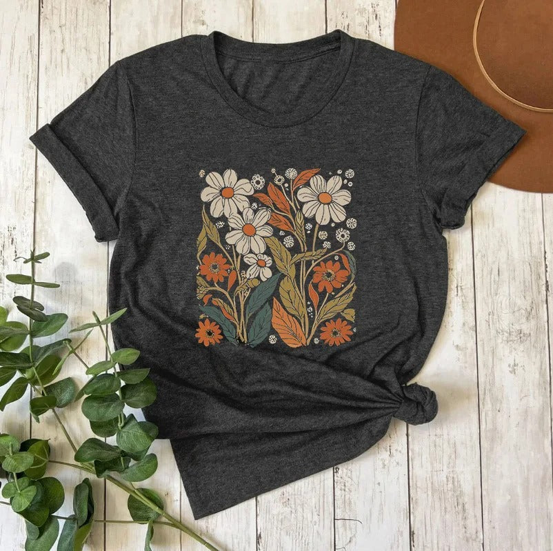 Arabella - Vrouwen Vintage Wildflower Shirt