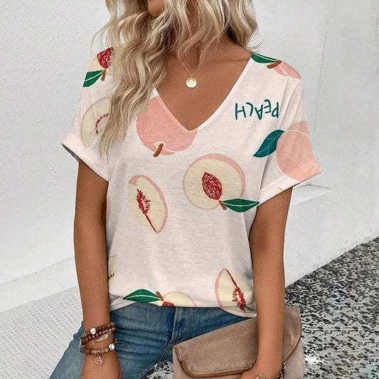 Mabel - T-shirt met fruitprint