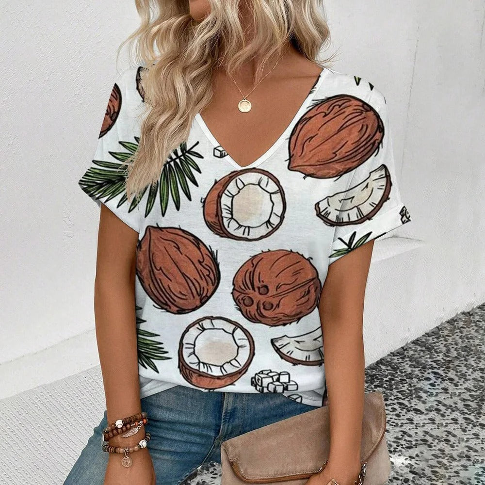 Mabel - T-shirt met fruitprint