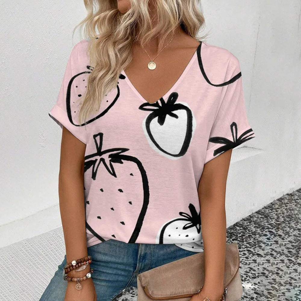 Mabel - T-shirt met fruitprint